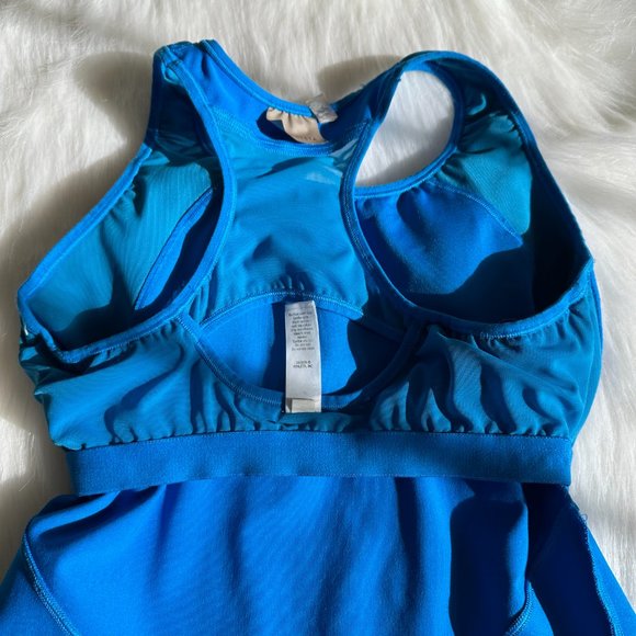 Athleta Blue Racerback Tank Built In Bra Athletic Running Yoga MEDIUM #138396-01 - Picture 5 of 11